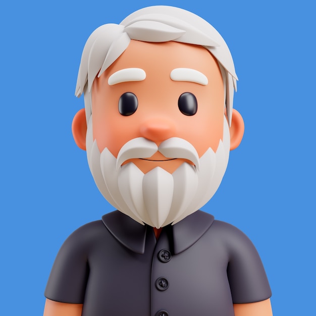 Ilustração 3d de avatar ou perfil humano