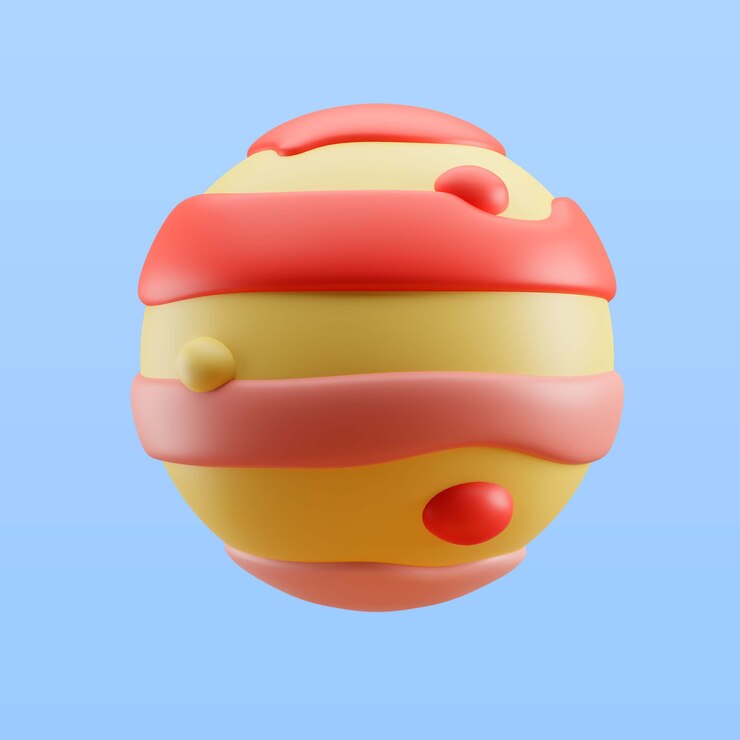 PSD grátis ilustração 3d do planeta no cinturão do zodíaco