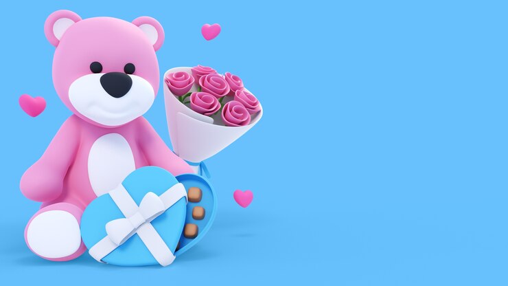 PSD grátis ilustração 3d para celebração do dia dos namorados