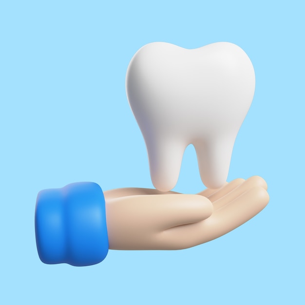 PSD grátis ilustração 3d para estomatologia e odontologia