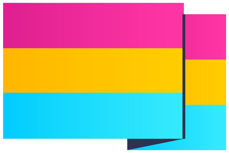 PSD grátis ilustração da bandeira do orgulho pansexual isolada