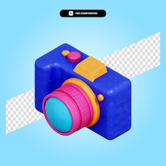 Ilustração da renderização 3d da câmera isolada