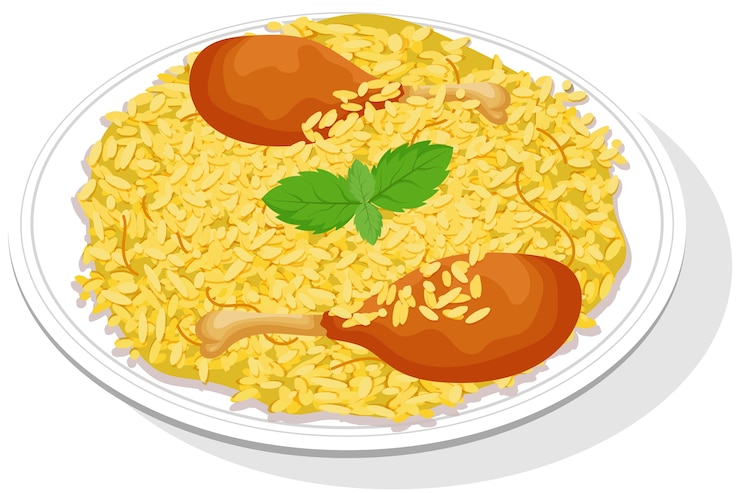 PSD grátis ilustração de comida indiana isolada