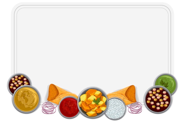 PSD grátis ilustração de comida indiana isolada