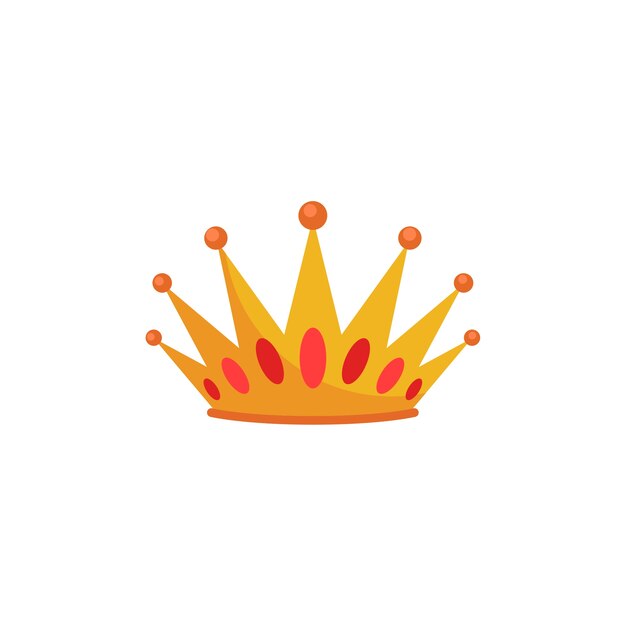 Ilustração de coroa de design plano.
