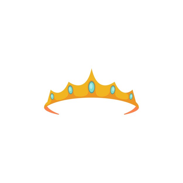 Ilustração de coroa de design plano.