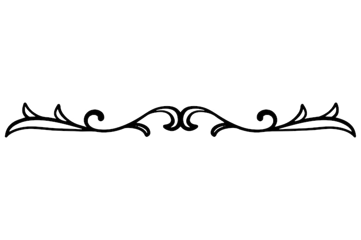 PSD grátis ilustração de divisor de ornamento desenhada à mão