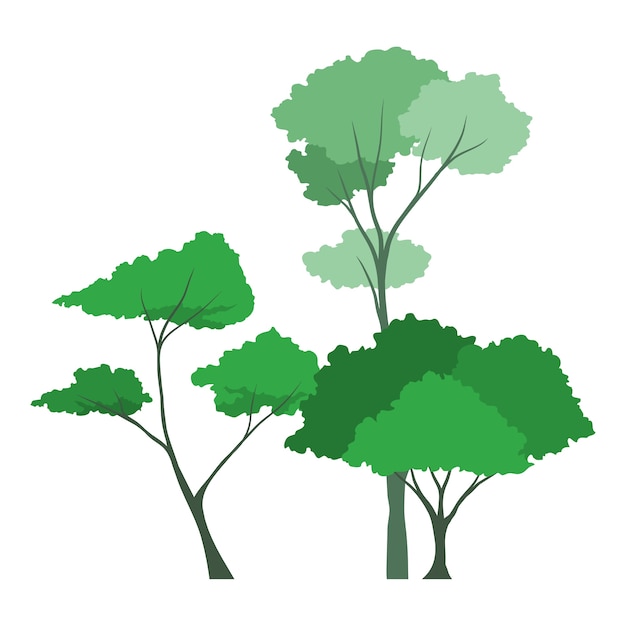 Ilustração de floresta verde