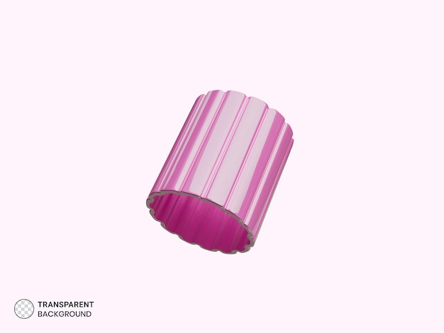 ilustração de forma geométrica de cilindro 3D