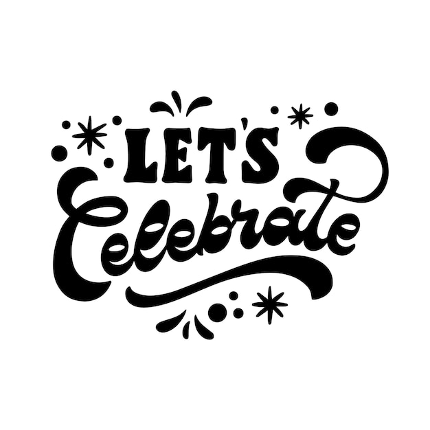 Ilustração de letras de feliz aniversário