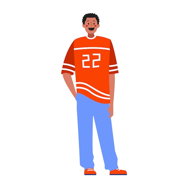 Ilustração de menino de desenho animado