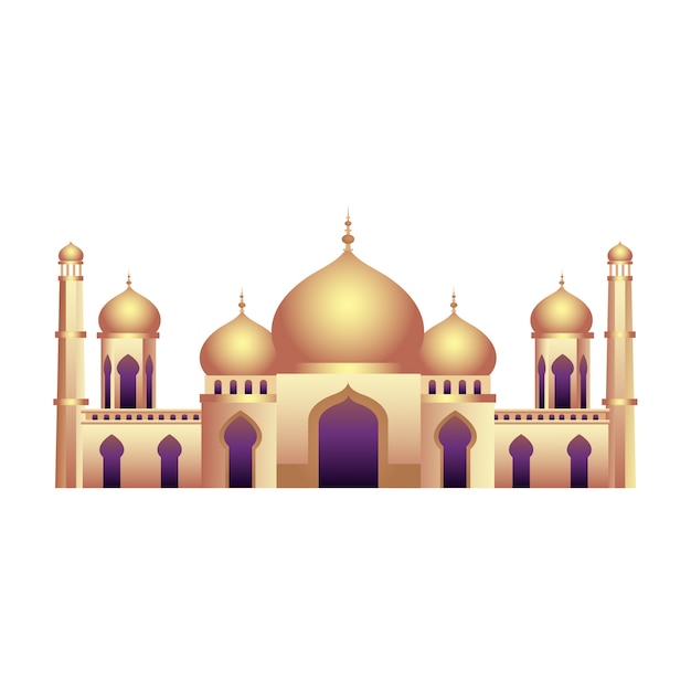 Ilustração de mesquita em gradiente