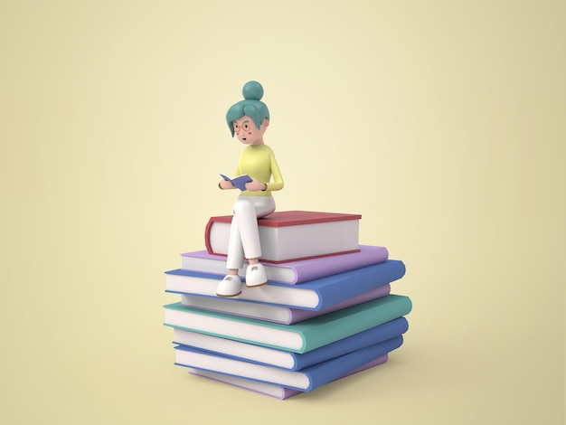 ilustração de mulheres de desenhos animados 3dxDxA