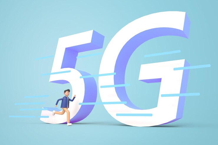 PSD grátis ilustração de personagem 3d de pessoas com gadget usam internet de alta velocidade
