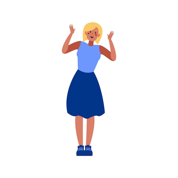 Ilustração de personagem de desenho animado acenando