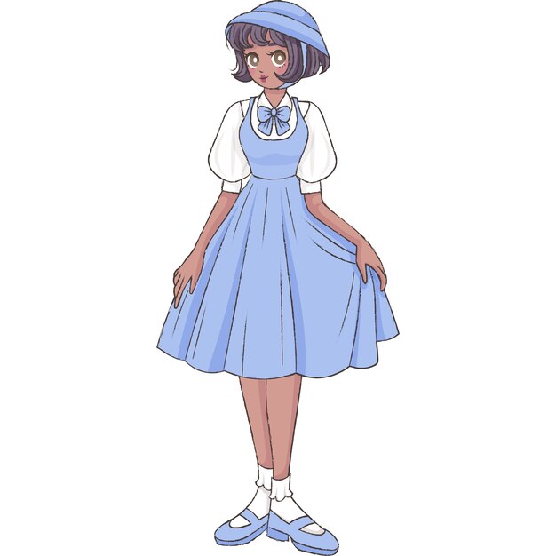 Ilustração de personagens de anime