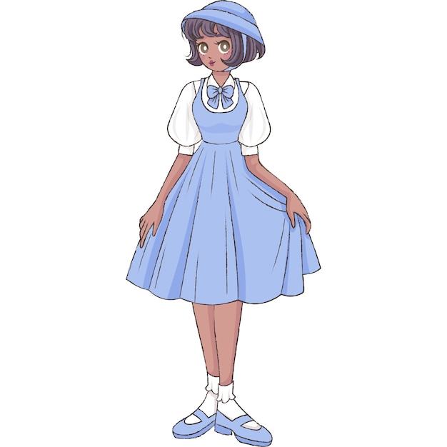 Ilustração de personagens de anime