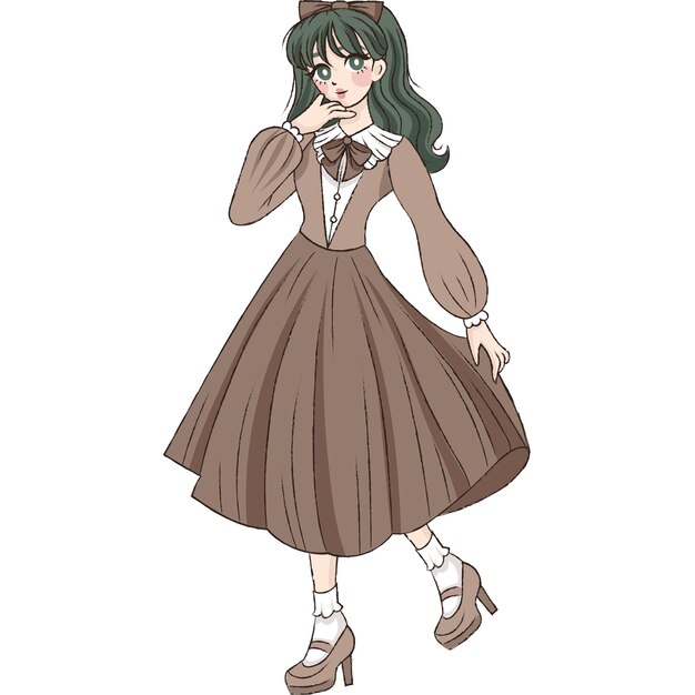 Ilustração de personagens de anime