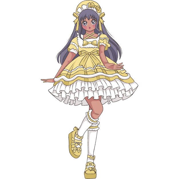 Ilustração de personagens de anime