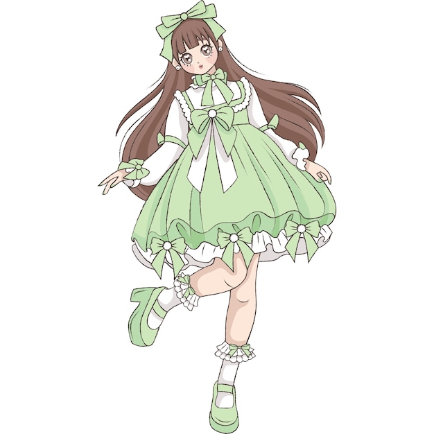 Ilustração de personagens de anime
