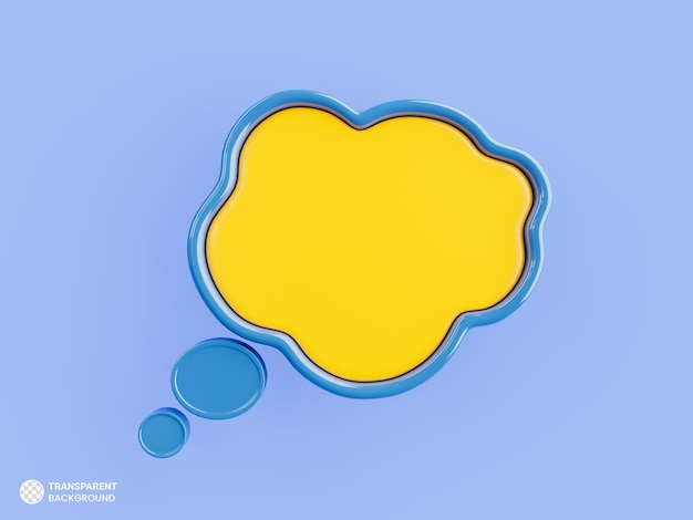 Ilustração de renderização 3d do ícone de bolha de fala