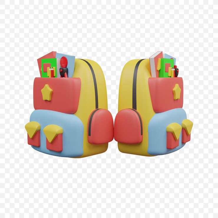 PSD grátis ilustração de renderização 3d do ícone isolado da mochila escolar
