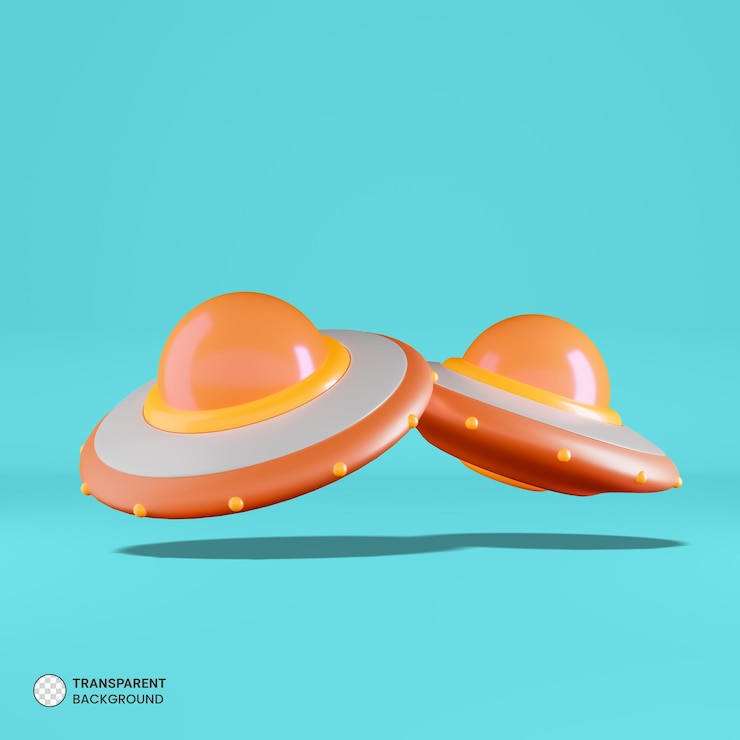 PSD grátis ilustração de renderização 3d isolada ícone ovni