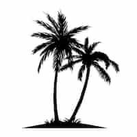 PSD grátis ilustração de silhuetas de palmeiras