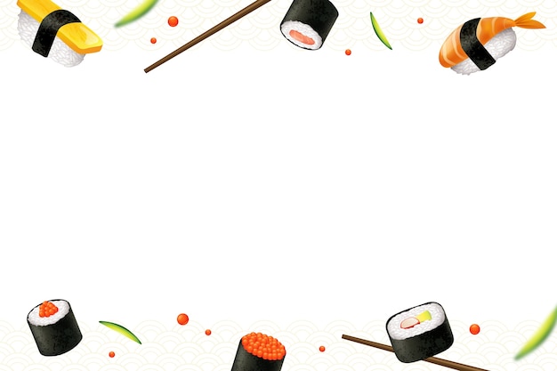Ilustração de sushi isolada