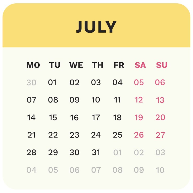 PSD grátis ilustração do calendário mensal de 2025