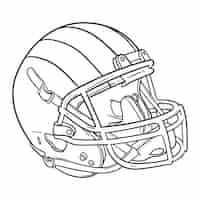 PSD grátis ilustração do contorno do capacete de rugby
