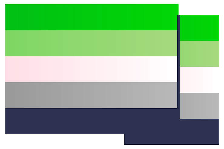 PSD grátis ilustração isolada da bandeira do orgulho aromático