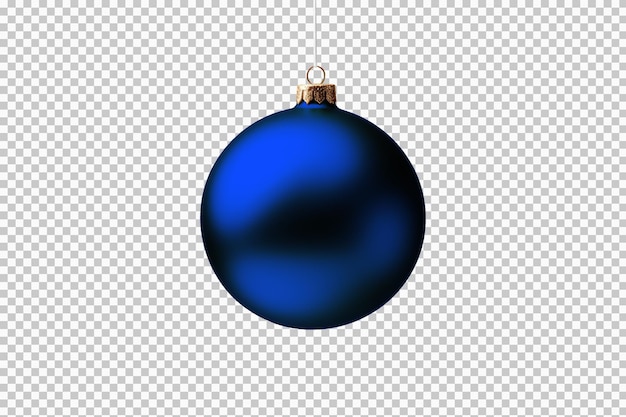 Imagem de bola azul de natal isolada em um fundo transparente