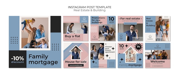 Imóveis e construção de postagens no instagram