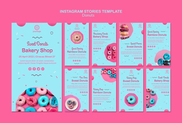 Inauguração arco-íris rosquinhas instagram stories
