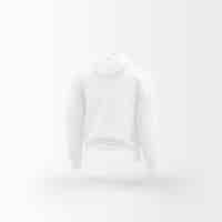 PSD grátis jaqueta branca flutuando em branco