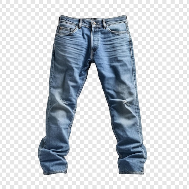 Jeans azuis isolados em fundo transparente