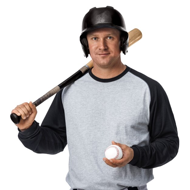 Jogador de basebol isolado