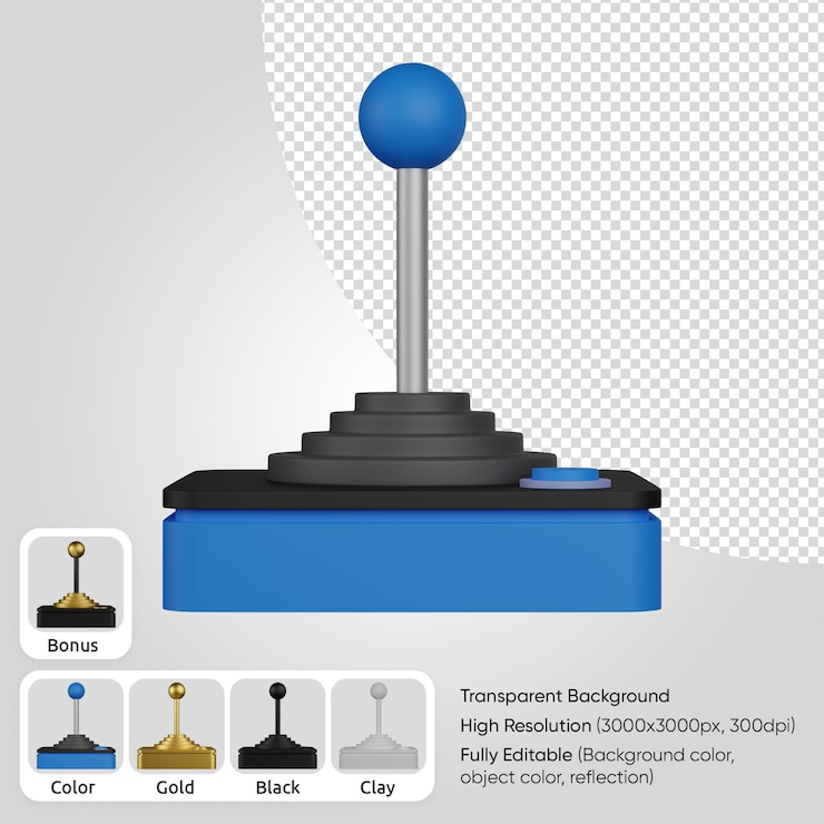 PSD grátis joystick 3d gamepad