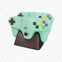 PSD grátis joystick de controlador de jogo gamepad ícone isolado 3d render ilustração