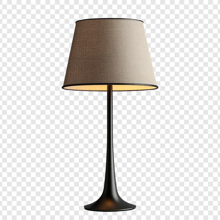 PSD grátis lâmpada de mesa moderna e elegante com tonalidade bege