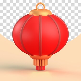 Lanterna vermelha para cny ornamento e celebração de ano novo chinês ilustração 3d render