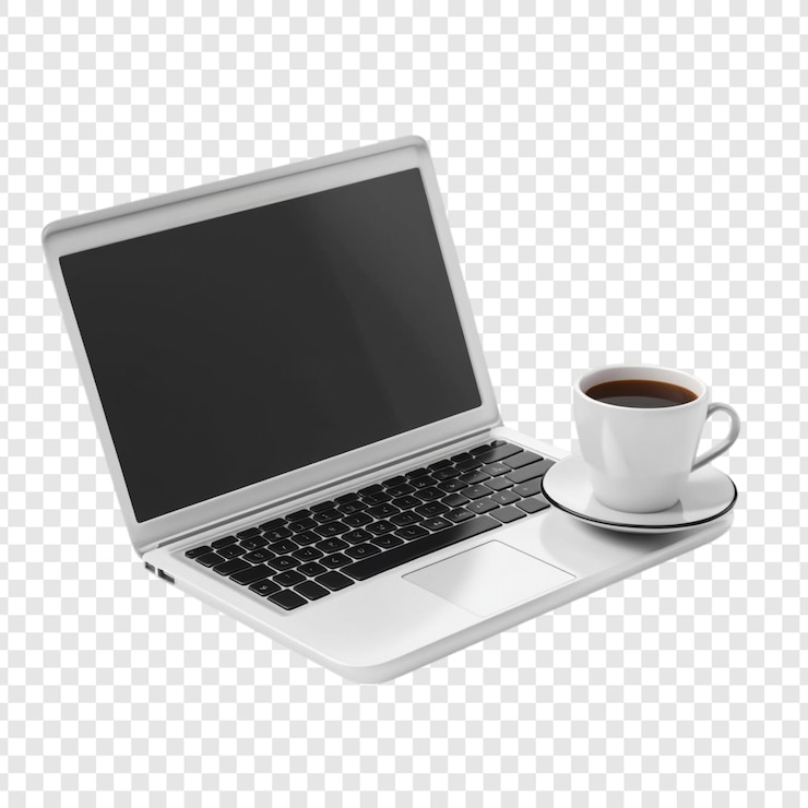 PSD grátis laptop e pausa para café uma mistura perfeita de trabalho e relaxamento