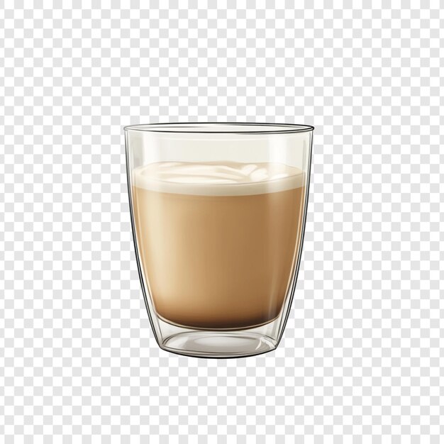 Latte aromático em um copo de parede dupla