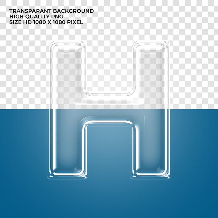 PSD grátis letra do alfabeto transparente psd