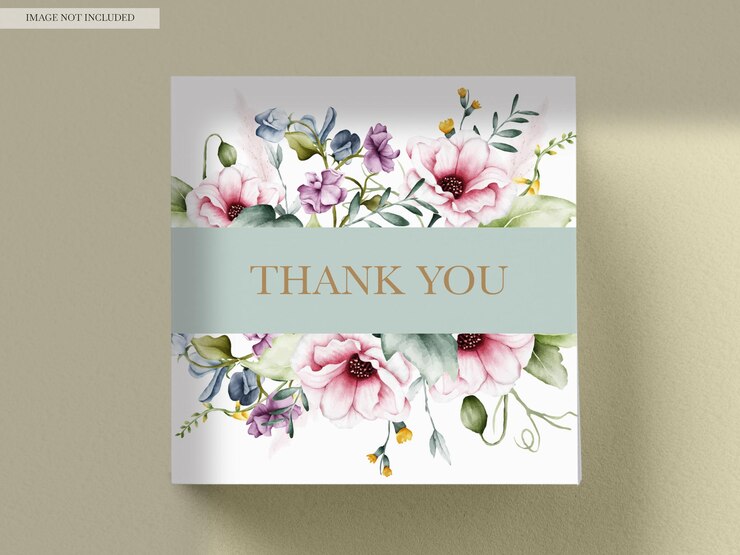 PSD grátis lindo cartão de convite de casamento com flores e folhas em aquarela