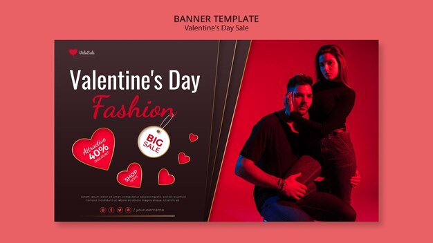 Lindo modelo de banner do dia dos namorados