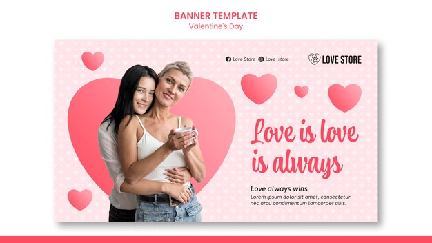 Lindo modelo de banner do dia dos namorados