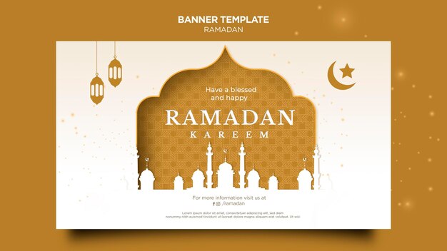 Lindo modelo de banner do ramadã