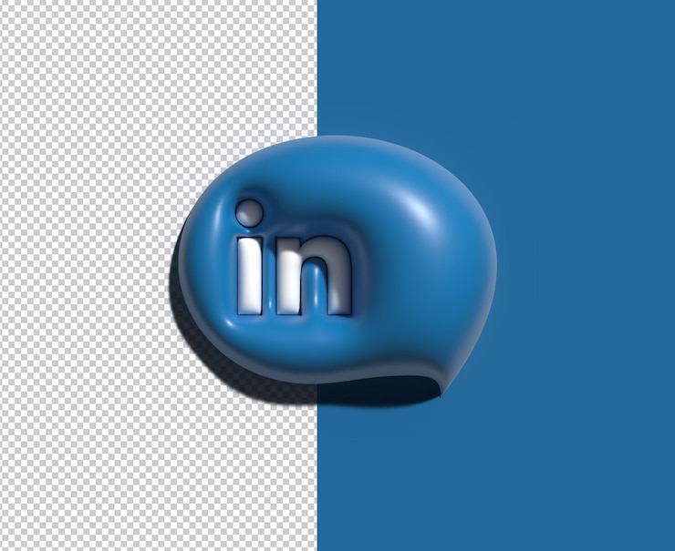 PSD grátis linkedin social media logo arquivo psd transparente 3d